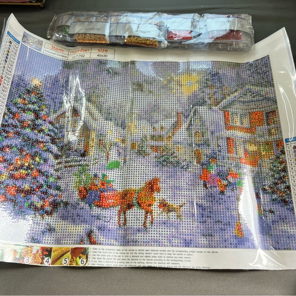 Winter Wonderland Holiday/Christmas Sleigh Scene Diamond Painting
